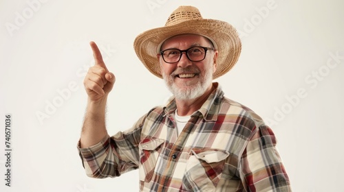 Smart and happy farmer smiling with confidence.