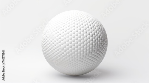 A white golf ball resting on a smooth surface. Ideal for sports and leisure concepts