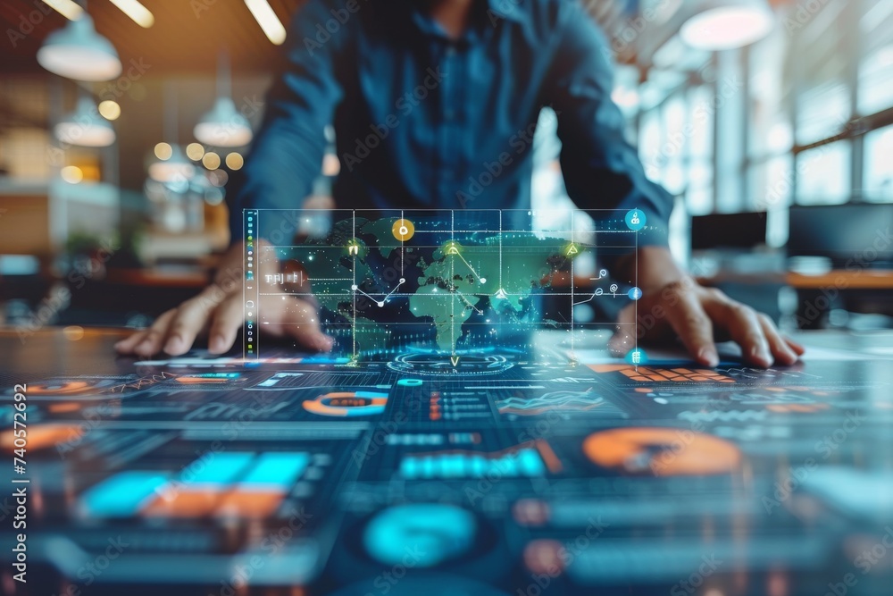 custom made wallpaper toronto digitalBusinessman doing strategy and planning for corporate. Generative AI