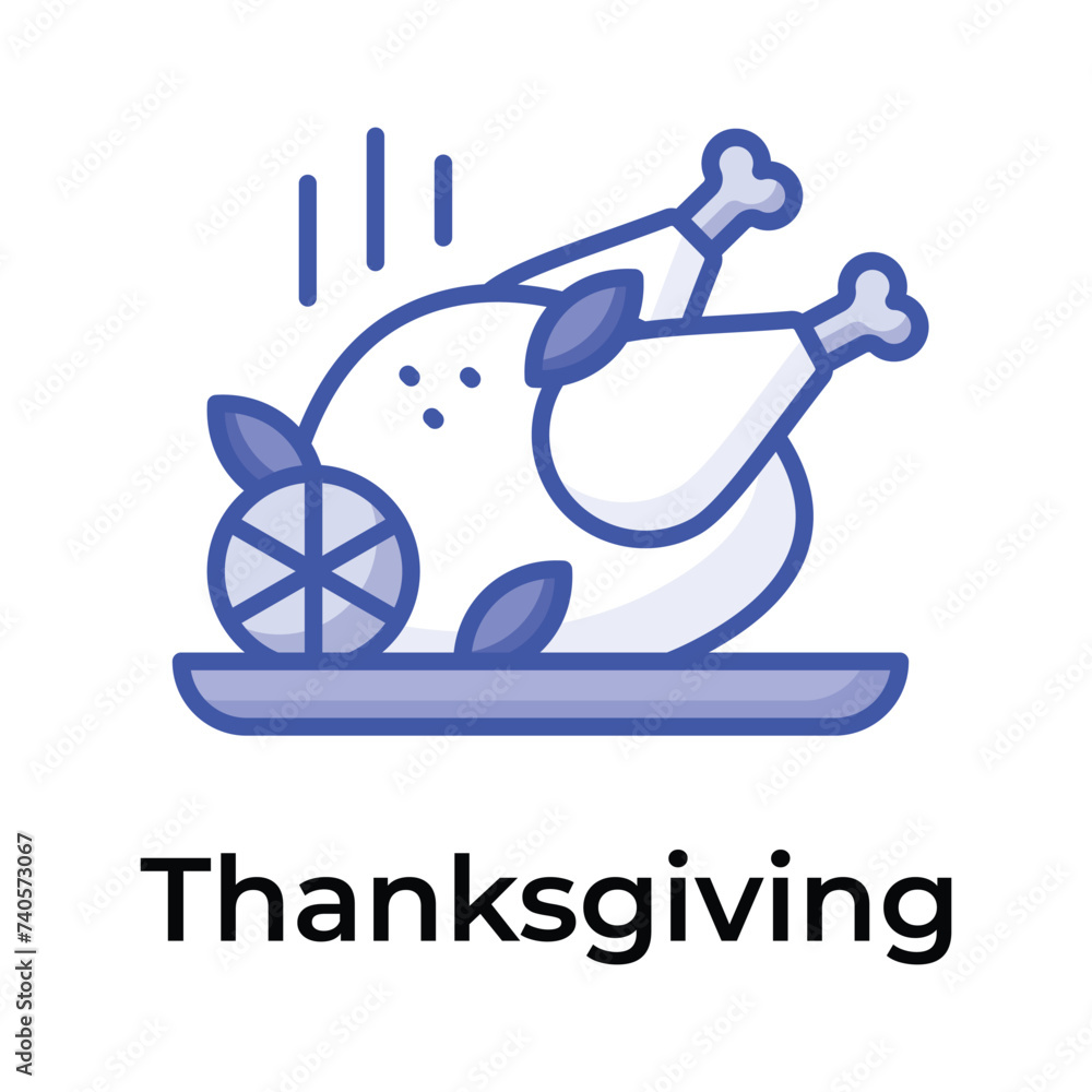 Chicken turkey vector design, thanksgiving holiday celebration icon Chicken turkey vector design, thanksgiving holiday celebration icon