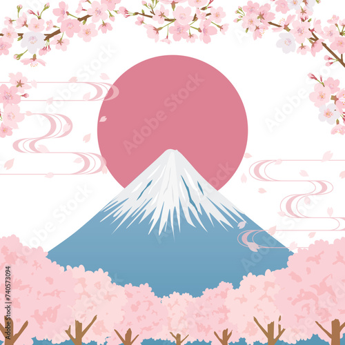 富士山と桜