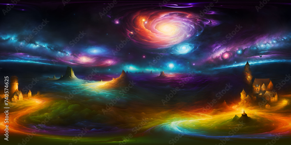 a panorama of a surreal alien landscape 002 a panorama of a surreal alien landscape 002