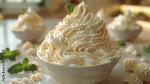 Vanilla Ice Cream with Whipped Cream