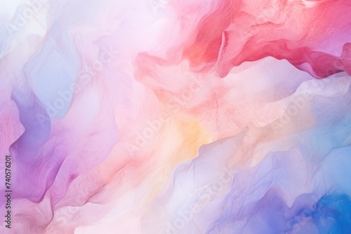 Vibrant abstract painting with pink, blue, and yellow colors. Suitable for artistic backgrounds