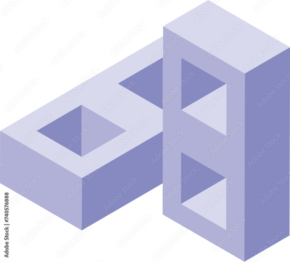 Toy blocks icon isometric vector. Children building. Brick game tower Toy blocks icon isometric vector. Children building. Brick game tower