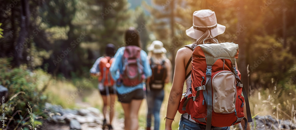 a group of people went hiking a group of people went hiking