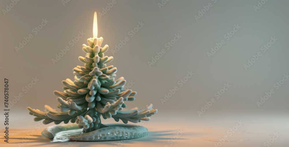 Three elegant Christmas tree-shaped candles in green and gold, glowing softly against a serene white backdrop, embodying the festive spirit with a hint of AI generative artistry. Three elegant Christmas tree-shaped candles in green and gold, glowing softly against a serene white backdrop, embodying the festive spirit with a hint of AI generative artistry.