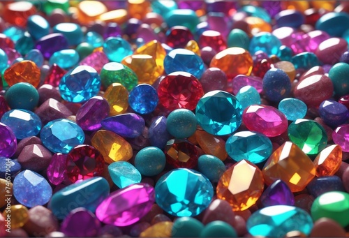 Colored stones. shiny semi-precious stones. wallpaper. background of stones