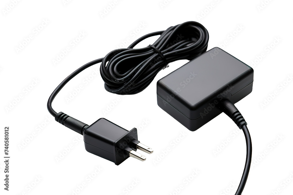 Photo of a black radio charger adapter isolated on PNG Background. Generative Ai. Photo of a black radio charger adapter isolated on PNG Background. Generative Ai.