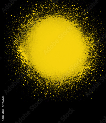 Yellow paint spray