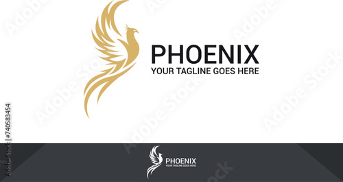Luxury Phoenix Logo, Elegant Phoenix  Logo Design Template - Illustration Phoenix Logo
