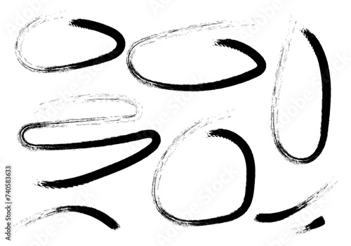 Hoja de iconos de garabatos, firmas y trazados hechos  a mano. 
