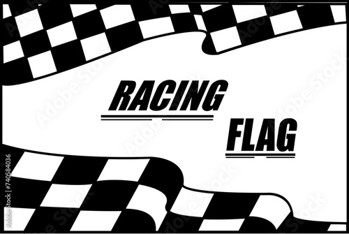 Svg vector flat racing checkered flag background photo