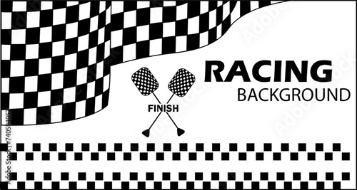 Svg vector flat racing checkered flag background photo