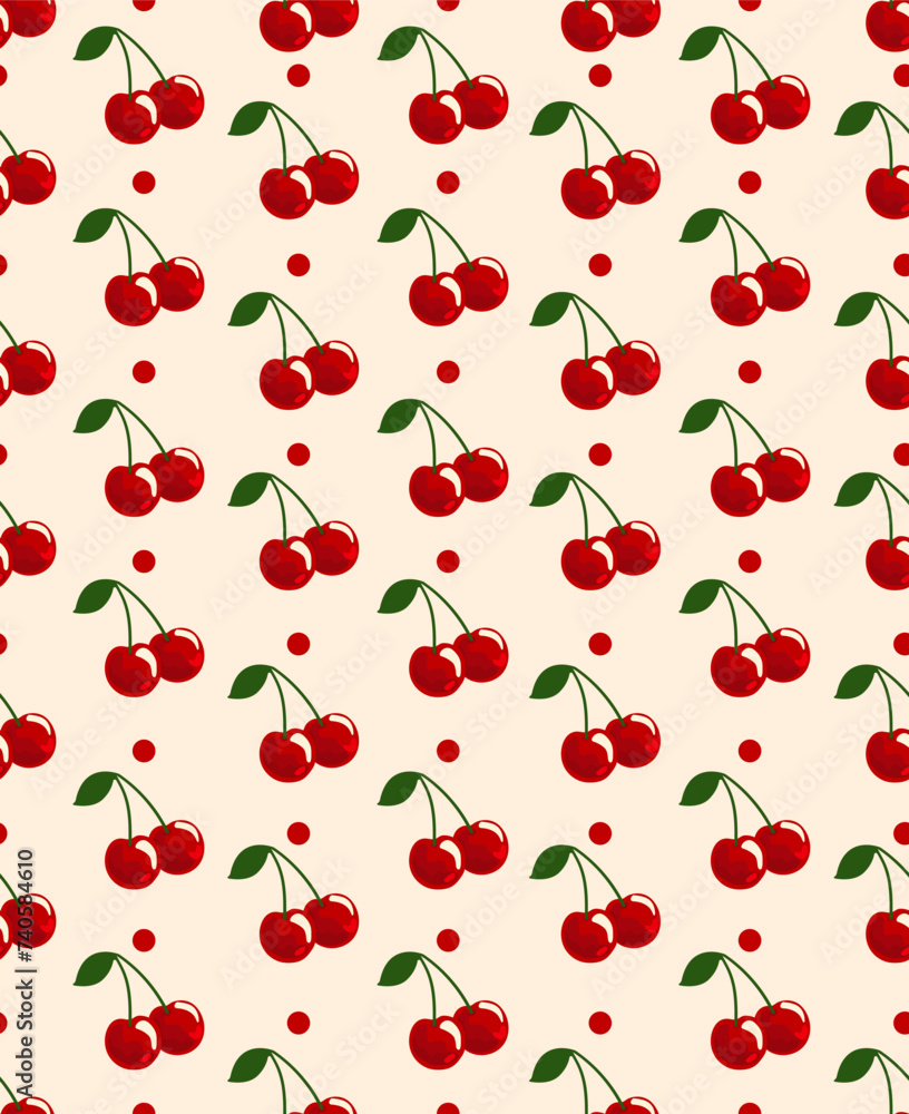 Cherry on white background.Eps 10 vector. Cherry on white background.Eps 10 vector.