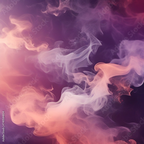 colorful smoke on black background, abstract smoke moves on a black background