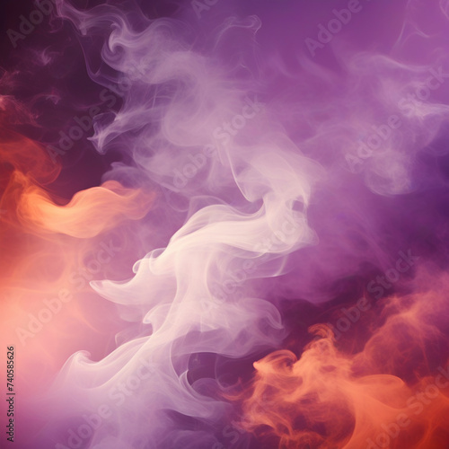 white smoke on colorful background, abstract smoke moves on a colorful background