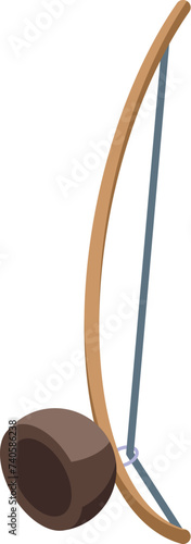 String instrument icon isometric vector. Brazil music. Culture person latin