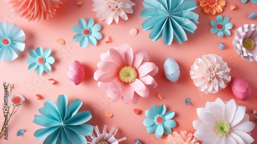 display of DIY decorative paper flowers  each crafted with intricate details and vibrant colors