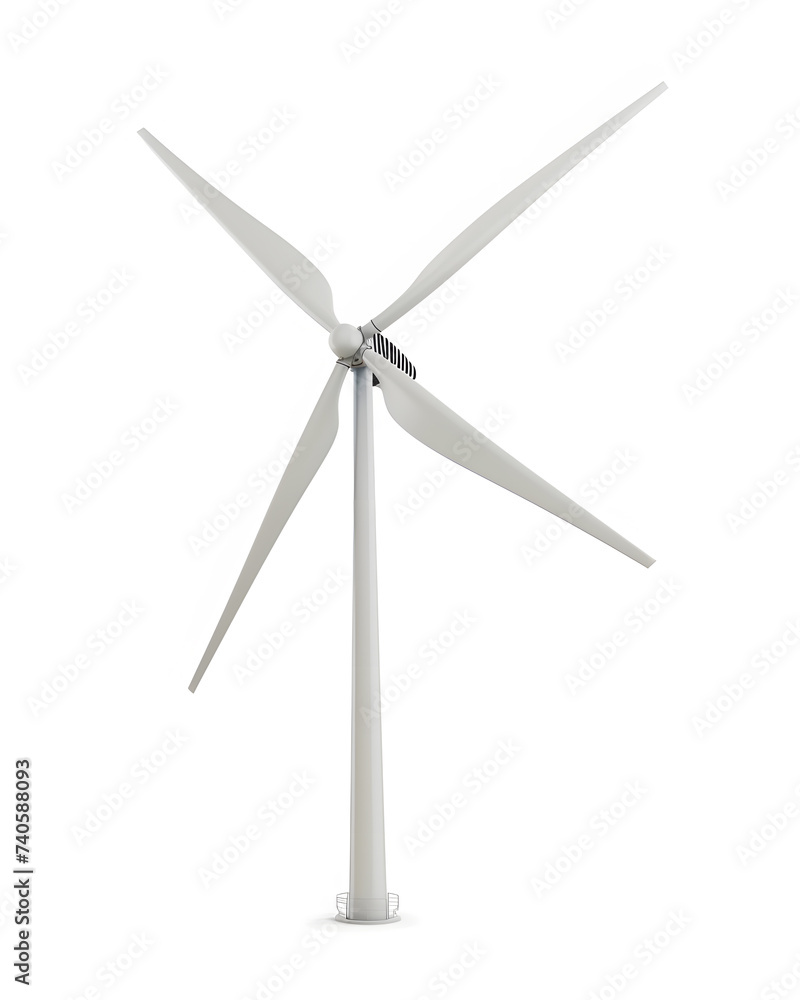 Wind turbine to generate electricity, alternative energy isolated on white background Wind turbine to generate electricity, alternative energy isolated on white background