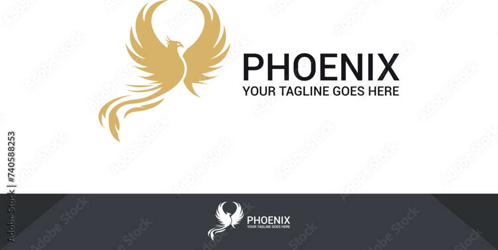 Luxury Phoenix Logo, Elegant Phoenix Logo Design Template - Illustration Phoenix Logo Luxury Phoenix Logo, Elegant Phoenix Logo Design Template - Illustration Phoenix Logo