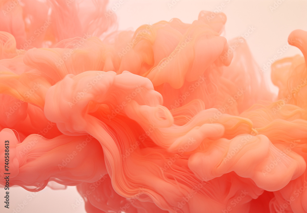 Abstract background made of orange, yellow smoke. Peach Fuzz concept. Abstract background made of orange, yellow smoke. Peach Fuzz concept.
