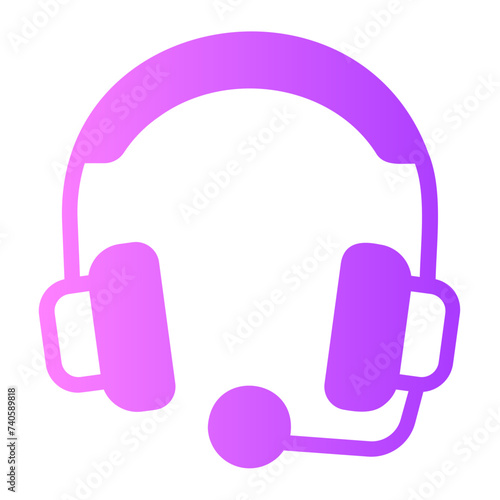 headset gradient icon