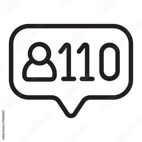 followers line icon