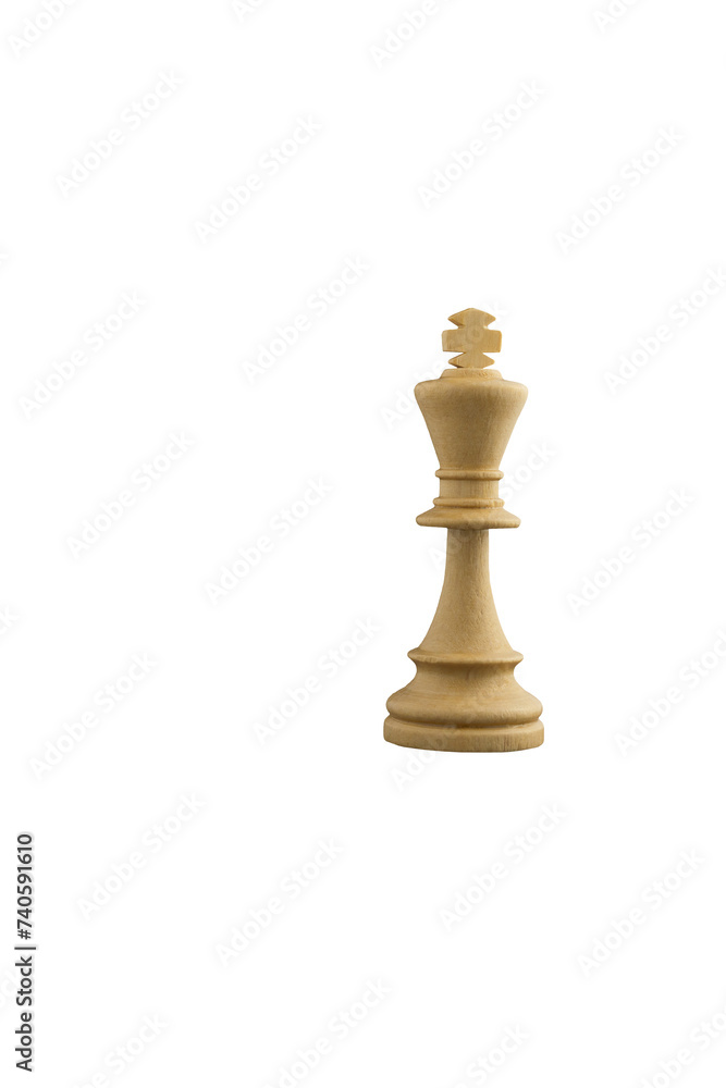 isolated white king, a fundamental piece of the game of chess. isolated white king, a fundamental piece of the game of chess.
