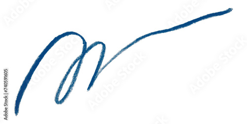 blue pencil strokes isolated on transparent background