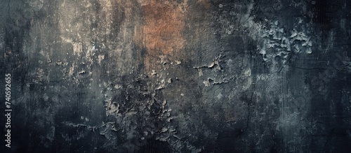 A photo capturing the gritty essence of a grungy wall with a red light in the middle, showcasing a dirty and mysterious texture background design.