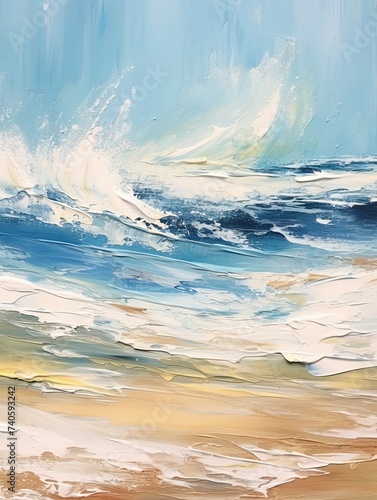 Abstract Expressionism Canvases: Abstract Waves Meet the Expressionist Shore