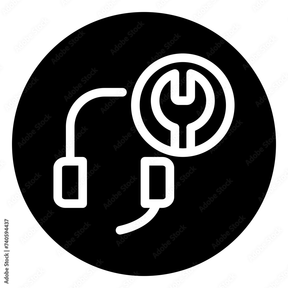 headphone glyph icon