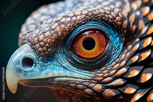 Macro shot of wild animal s eye in natural habitat, detailed wildlife photography with focus on eye