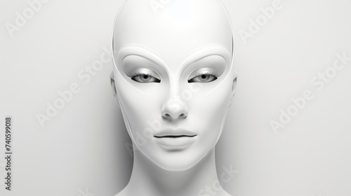 White mask skin care concept.