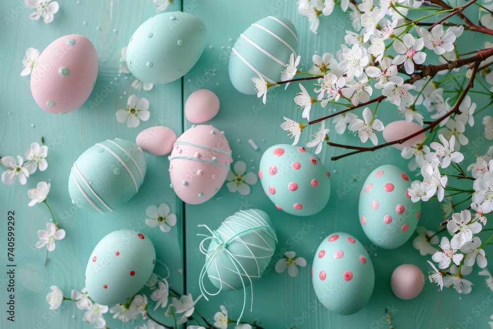 Happy Easter Eggs Basket easter chair covers. Bunny hopping in flower cuddly toy decoration. Adorable hare 3d unique rabbit illustration. Holy week easter festive hunt Room to write card Flowering Happy Easter Eggs Basket easter chair covers. Bunny hopping in flower cuddly toy decoration. Adorable hare 3d unique rabbit illustration. Holy week easter festive hunt Room to write card Flowering