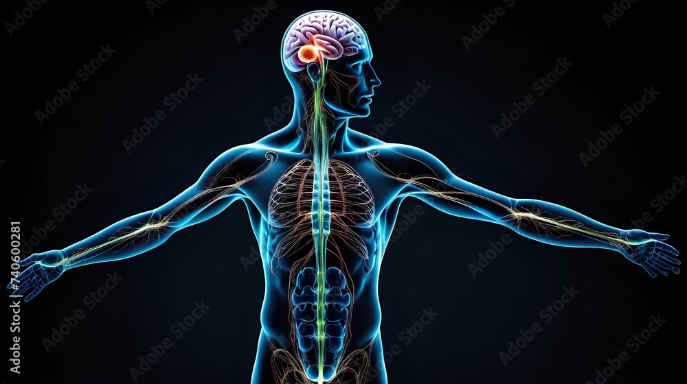custom made wallpaper toronto digitalAn anatomical visualization showcasing the beauty of the nervous system.