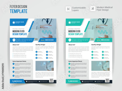 Medical Flyer Design Editable Template