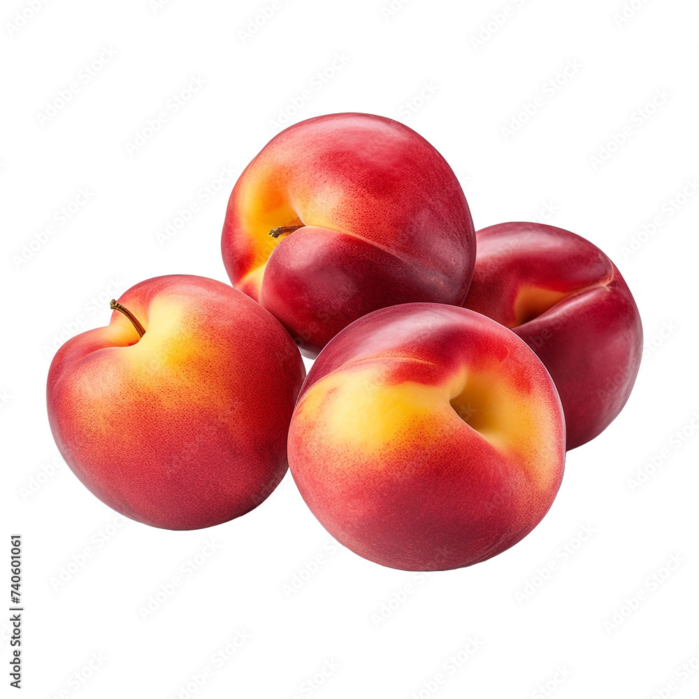 Nectarines isolated on transparent background Nectarines isolated on transparent background