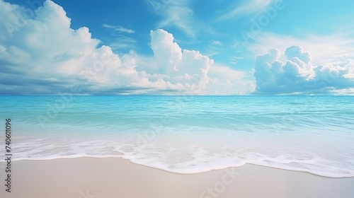 Paradise Unveiled: Pristine White Sands Caressed by Turquoise Waves - Generative AI