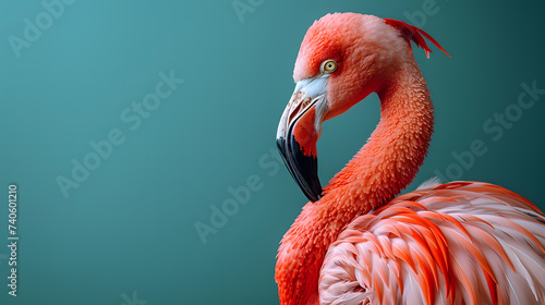 Vibrant Flamingo Close-Up: Nature’s Majestic Beauty in High-Resolution Imagery
