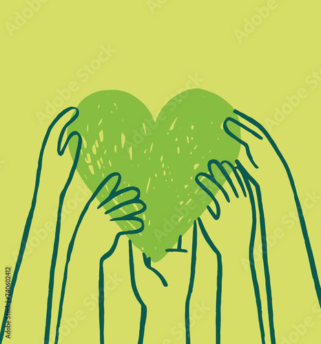 hands holding heart photo