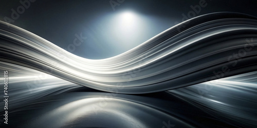 Sliver Wave Design: Abstract background with light waves