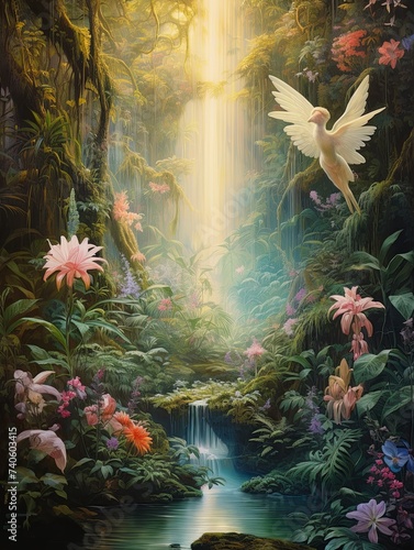 Ethereal Angel and Fairy Portraits  Enchanted Jungle Rainforest  Tropical Beach Artistry
