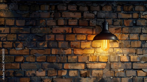 brick wall with sharp focus, textured background, and dim lighting