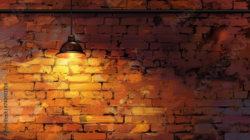 brick wall with sharp focus, textured background, and dim lighting