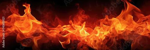 Flame Texture Background. Beautiful Blaze of Balefire in Closeup View