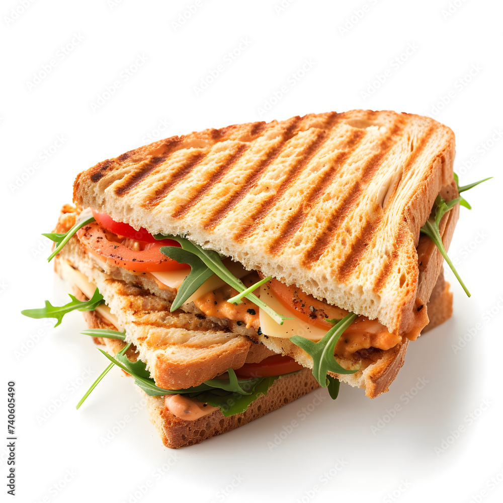 Delicious toast sandwich iolated on a white background Delicious toast sandwich iolated on a white background
