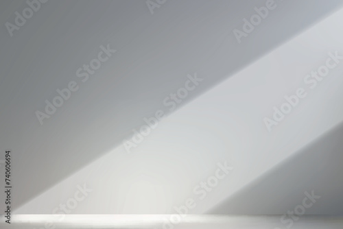 Minimalist composition of light and shadow on a white wall