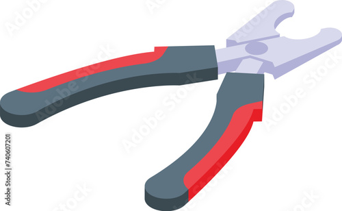 Work claw cutter icon isometric vector. Object scissors. Shop manicure